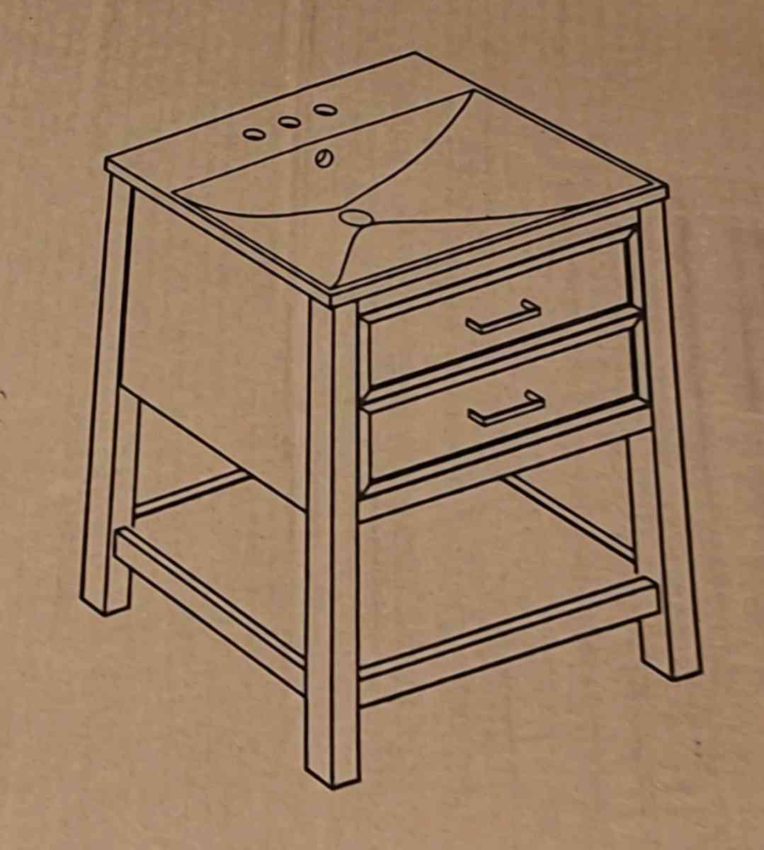 24in bath vanity with cabinet and sink brand new in box - Ada, Oklahoma - FleaMarketBay