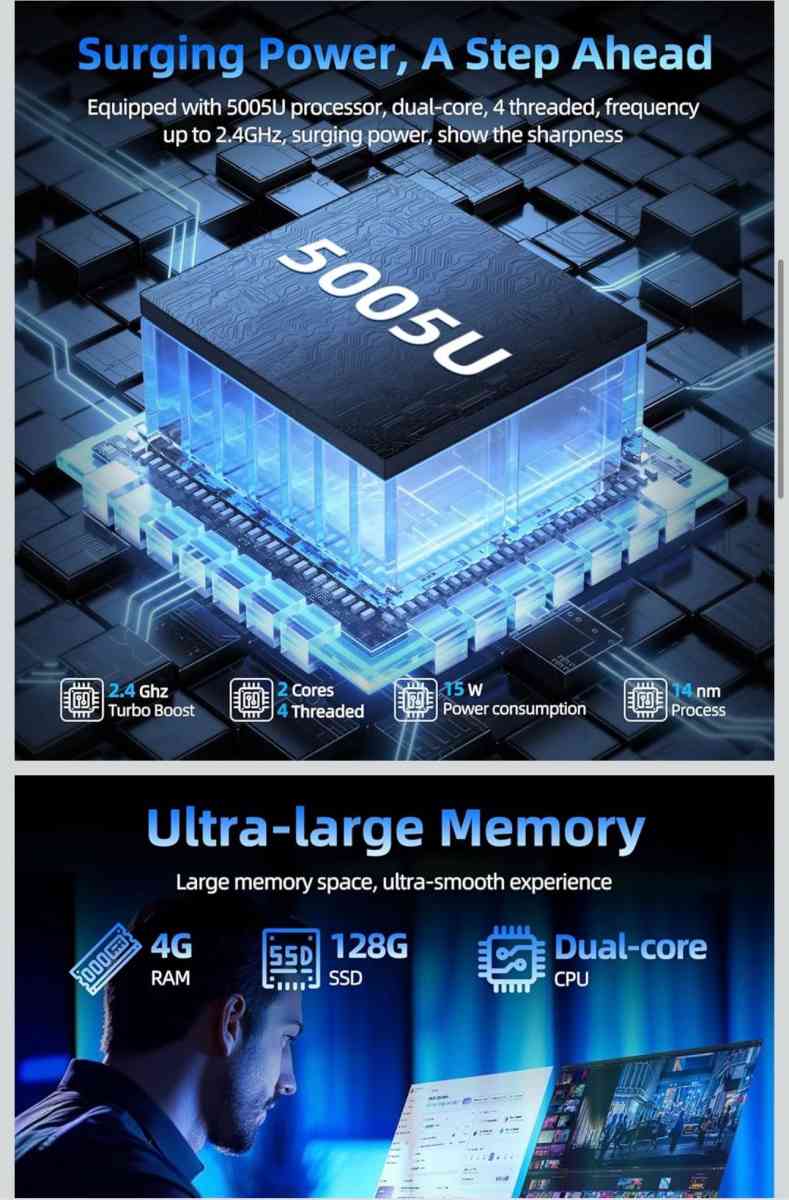 Laptop Computer 173 in Win 11 with Celeron I3 Processor 4GB - Brooklyn, New York - FleaMarketBay