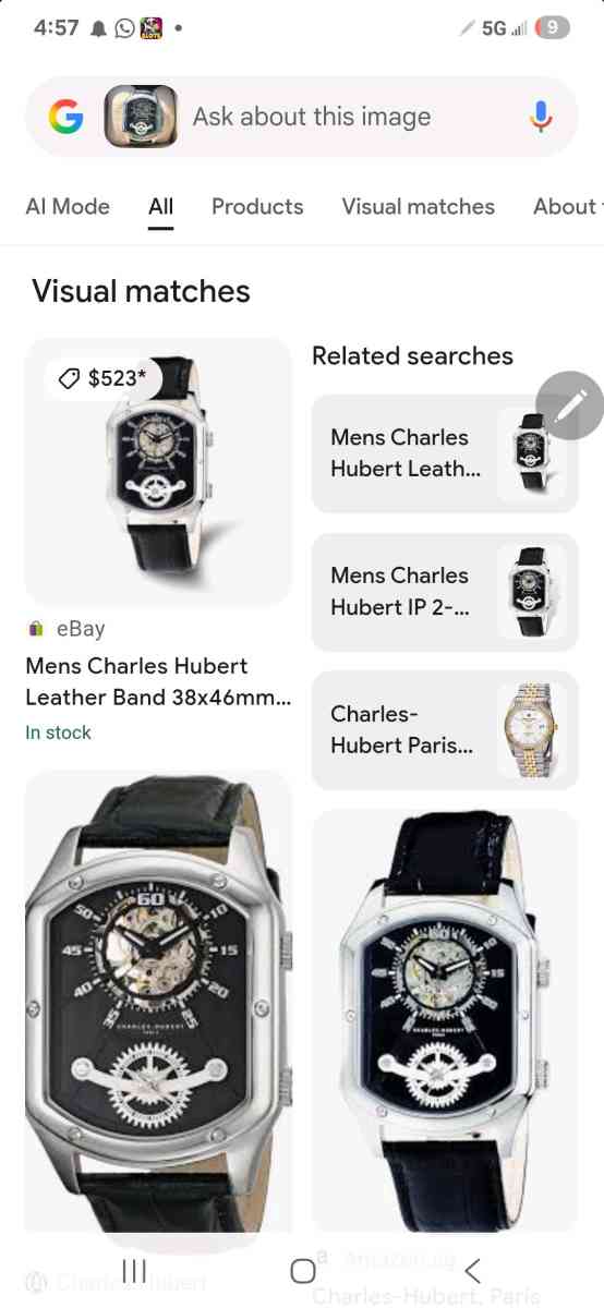USED LIKE NEW MENS CHARLES HUBERT PARIS MENS  WATCH - Kansas City, Kansas - FleaMarketBay