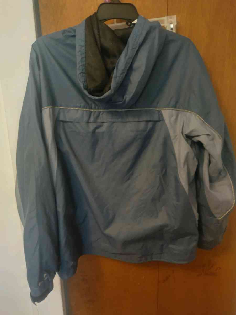 Eddie Bauer Windbreaker Hiking Trail Jacket Mens L Blue Fu - Abington, Pennsylvania - FleaMarketBay