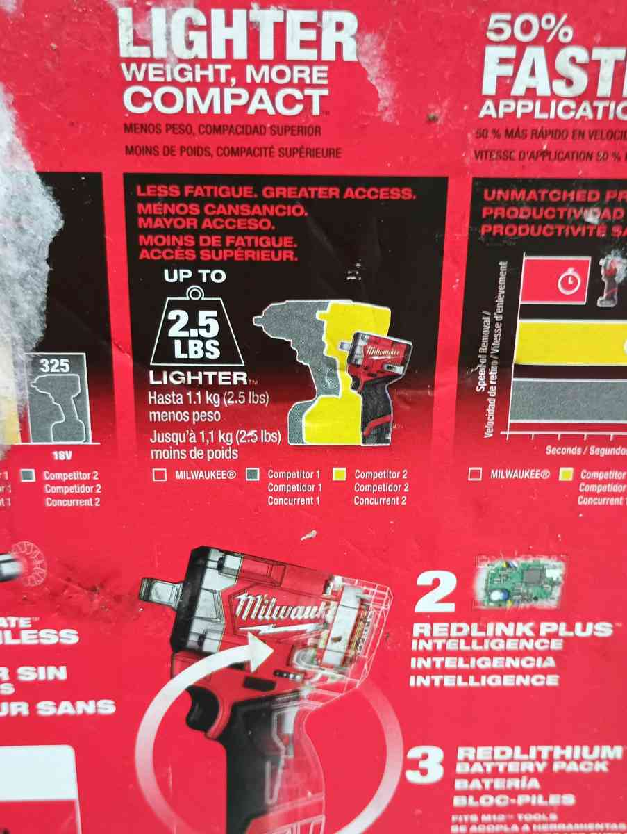 Milwaukee M12 half inch snubby compact impact and charger - Bardstown, Kentucky - FleaMarketBay