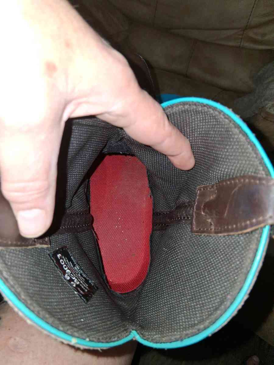 Womens Justin Gypsy Brown Leather Teal Boots s 9B - Commerce, Georgia - FleaMarketBay