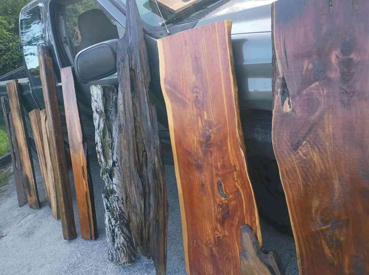 finished Cedar slabs for shelves - Cedar Key, Florida