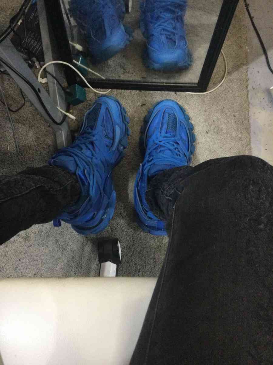 balenciaga blue tracks designer shoe size 10 sneaker clean - Detroit, Michigan - FleaMarketBay