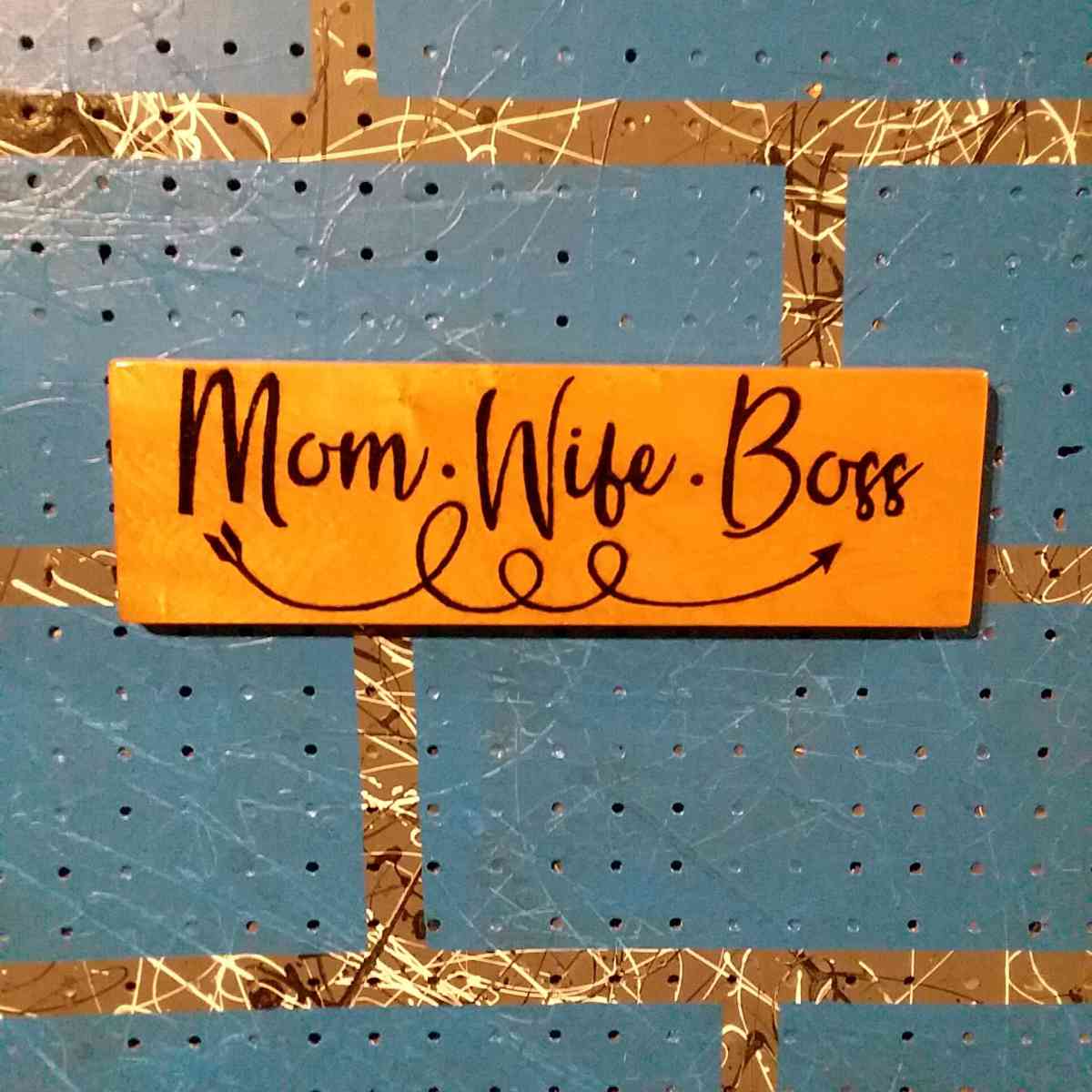 Mom Wife Boss decor pyrography - Bucksport, Maine