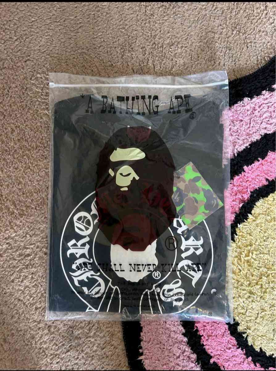 Bape Milo Black Chrome Hearts Tee  Sizes S M L XL - Newnan, Georgia - FleaMarketBay