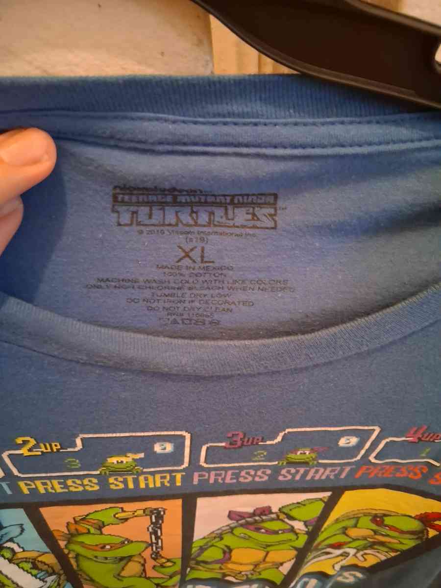 TMNT Arcade Blue T Shirt 2019 Size XL for Men - North Hollywood, California - FleaMarketBay