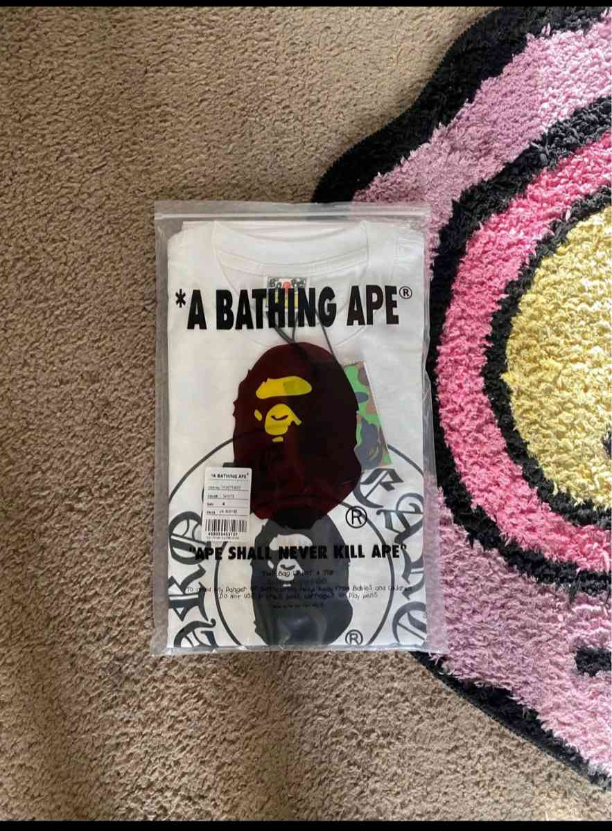 Bape Milo White Chrome Hearts Tee  Sizes S M L XL - Newnan, Georgia - FleaMarketBay