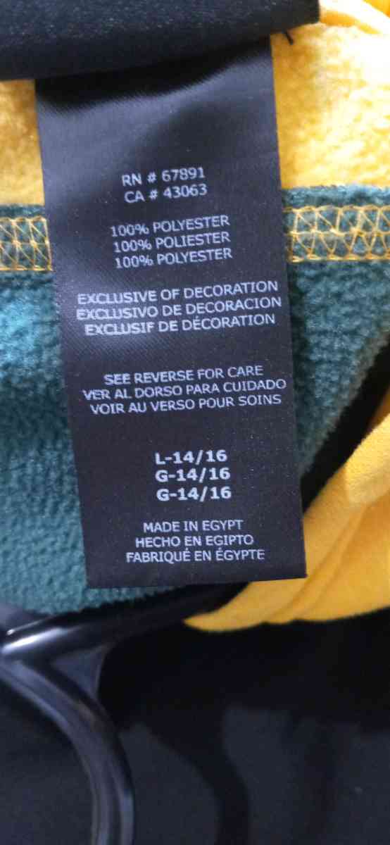 Youth Large Lightweight Green Bay Packers Hoodie - Dane, Wisconsin - FleaMarketBay