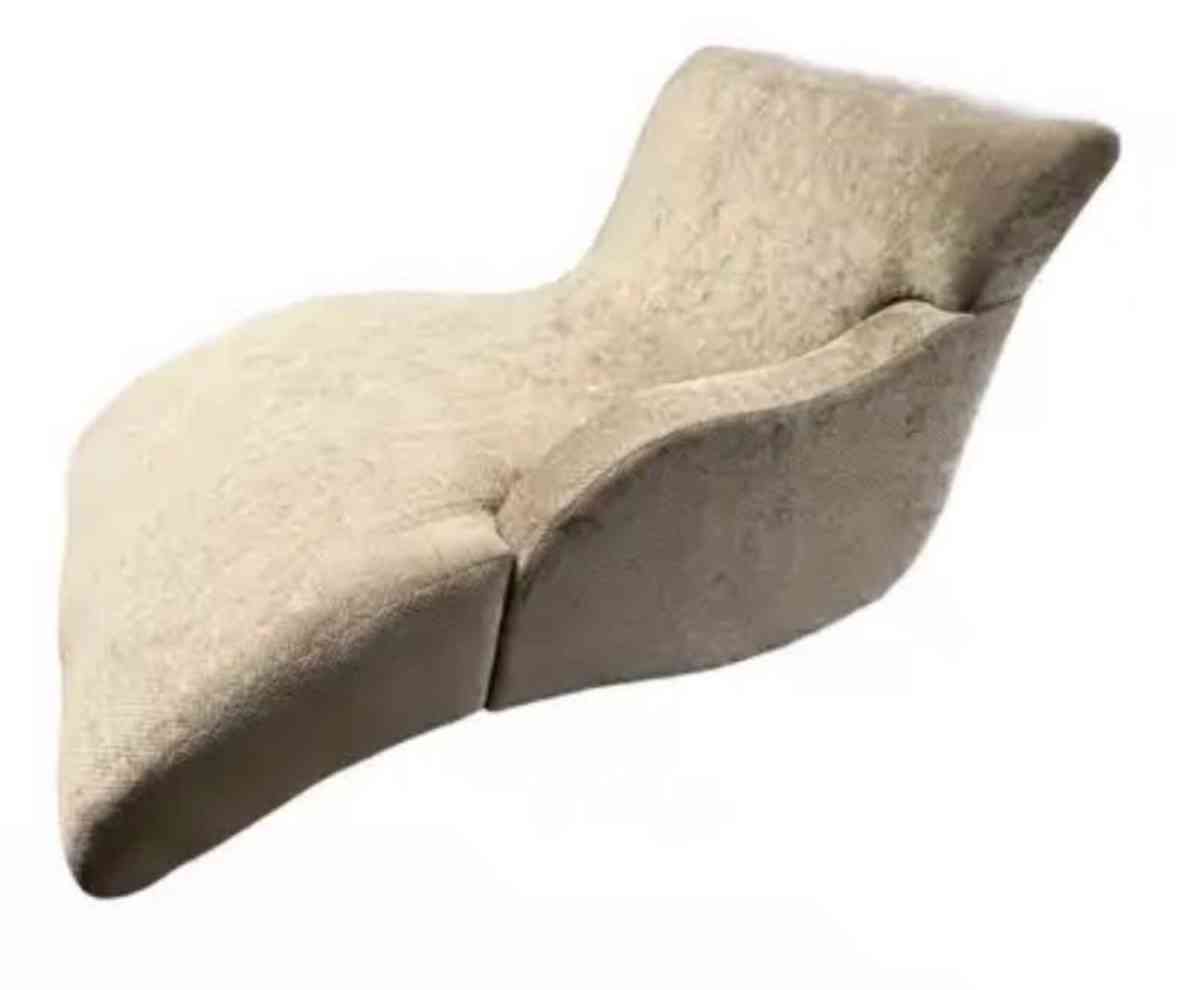 Double Wide Chenille Modern Curved Chaise Lounge - Tempe, Arizona