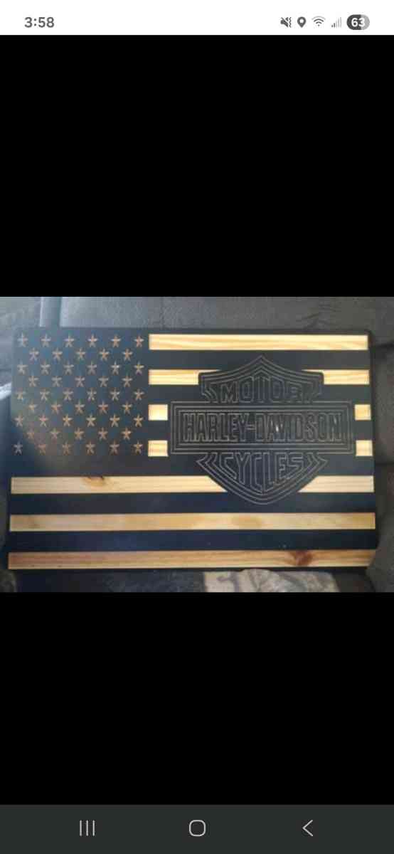 16x24 custom wooden Harley flags - Butler, Pennsylvania - FleaMarketBay