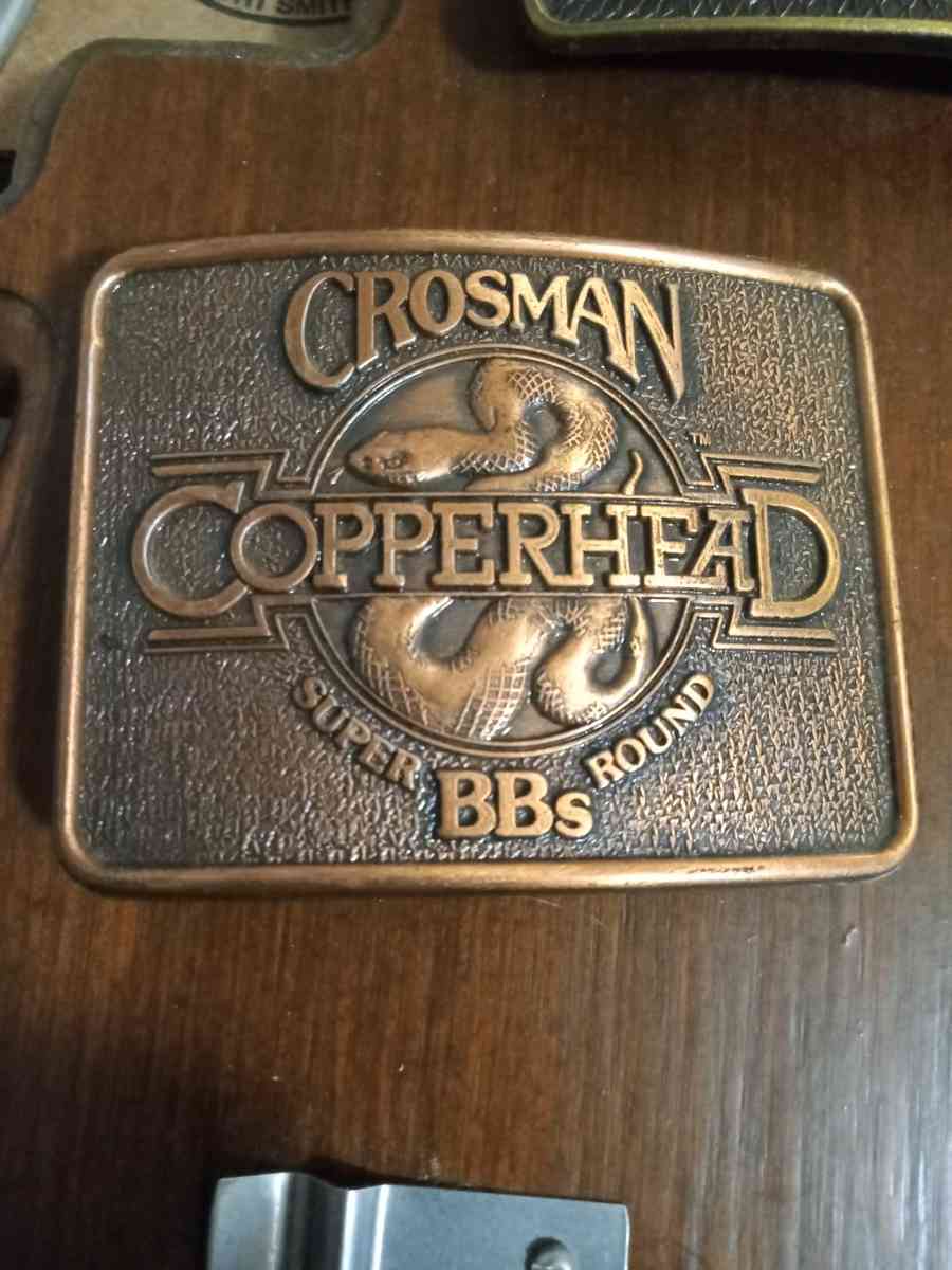 crossman Copperhead BBs belt buckle - Tulsa, Oklahoma