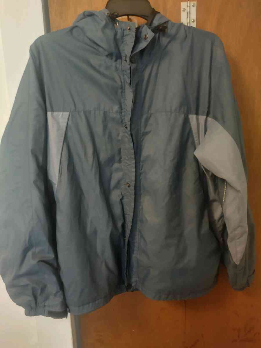 Eddie Bauer Windbreaker Hiking Trail Jacket Mens L Blue Fu - Abington, Pennsylvania