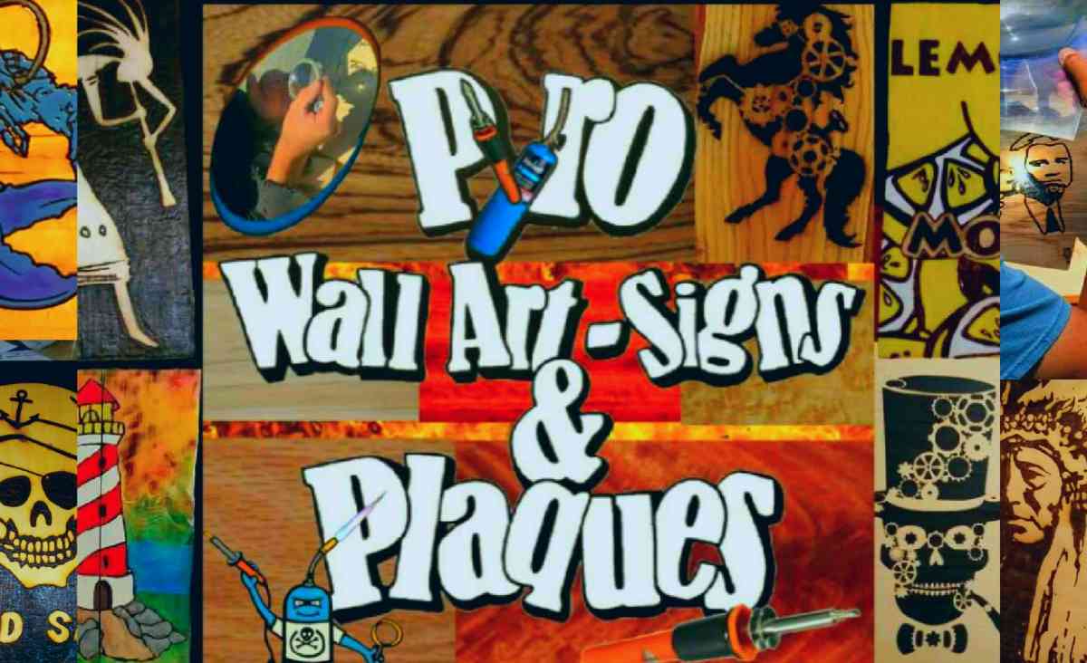 Custom Made Pyrography artwork Signs Portraits and more