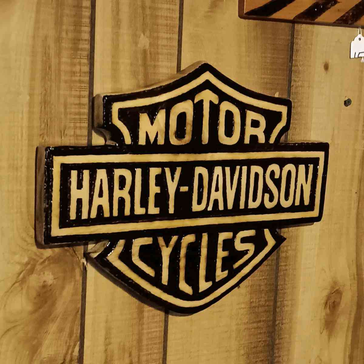 Harley Davidson pyrography - Bucksport, Maine - FleaMarketBay