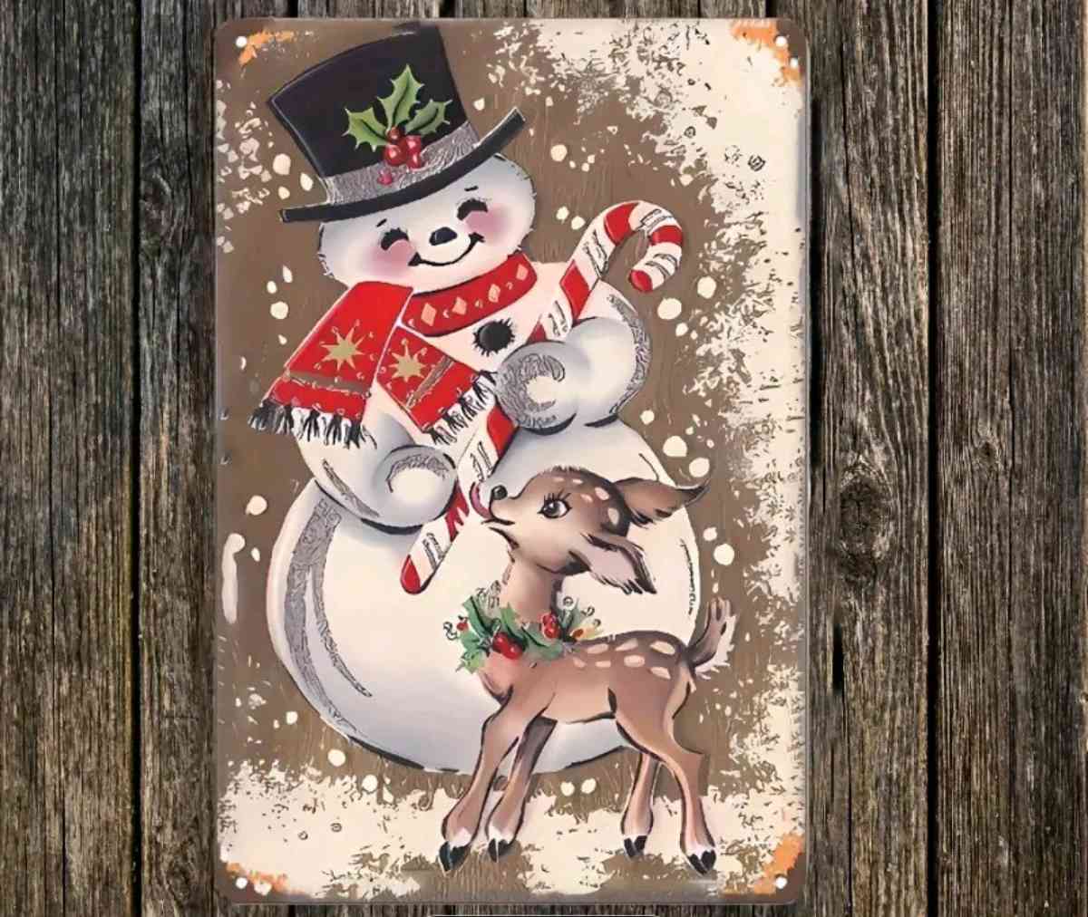 Metal Snowman Wall Decor