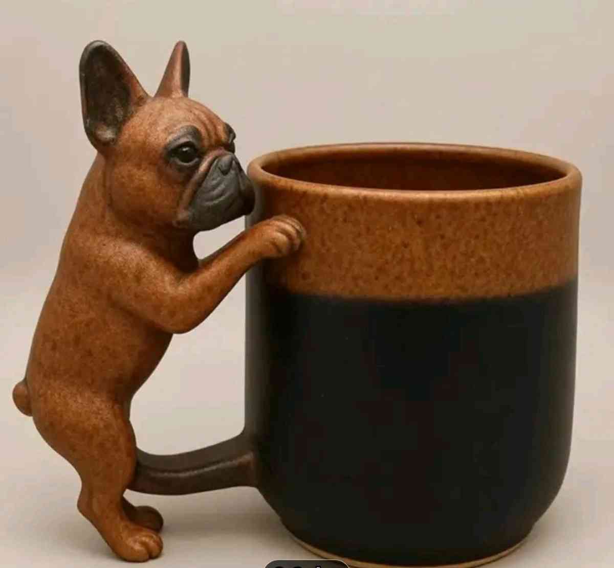 Fun French Bulldog Coffee Mug with Stainless Steel Insert