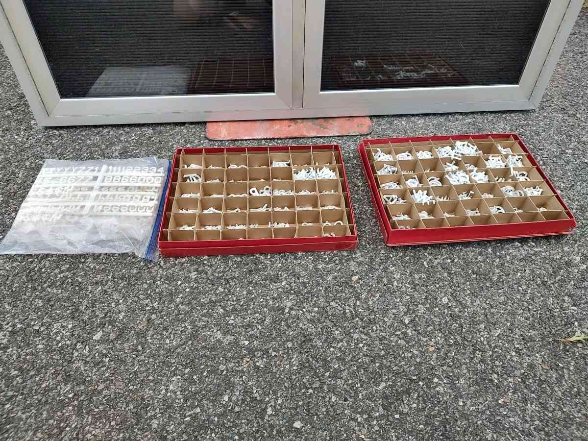 wall case display with letters and keys  for a Business - Glade Hill, Virginia - FleaMarketBay