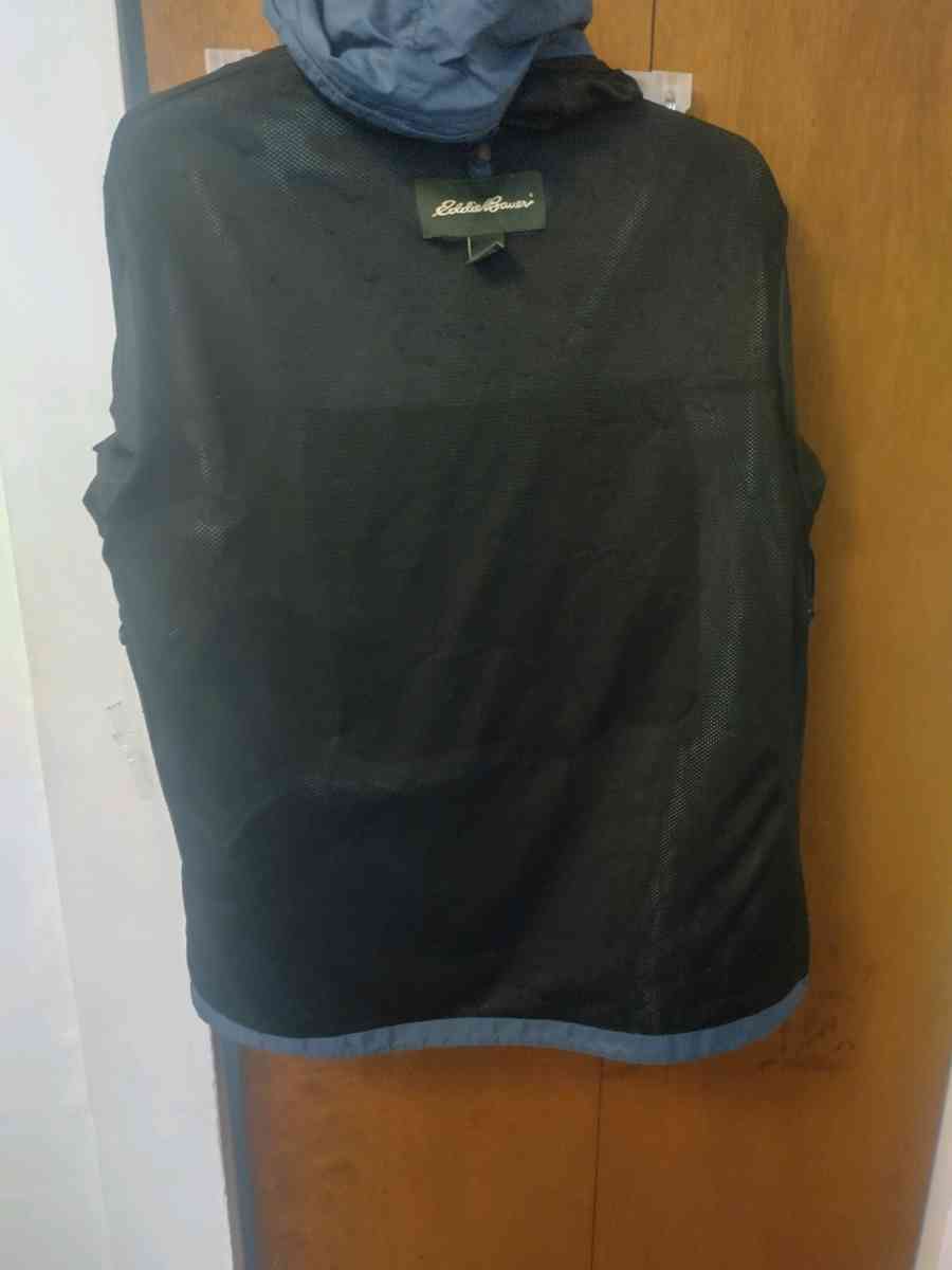 Eddie Bauer Windbreaker Hiking Trail Jacket Mens L Blue Fu - Abington, Pennsylvania - FleaMarketBay