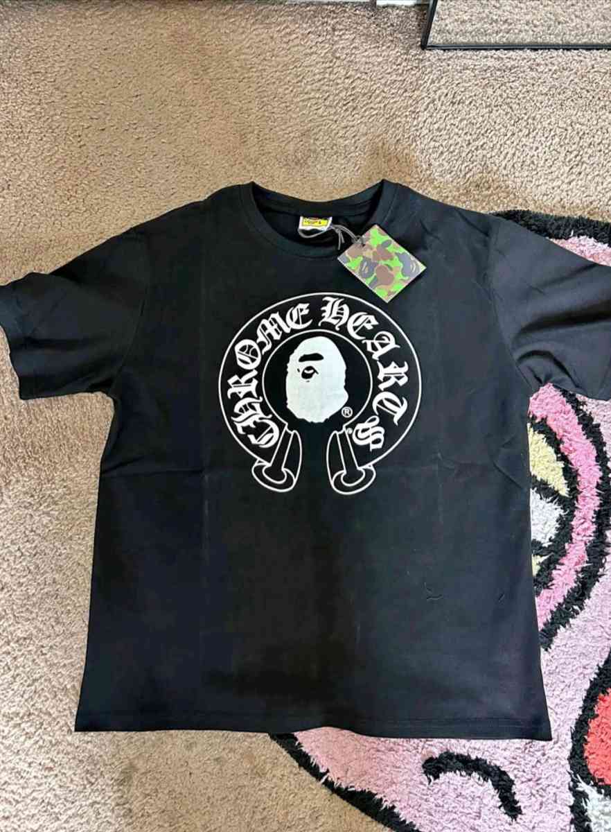 Bape Milo Black Chrome Hearts Tee  Sizes S M L XL - Newnan, Georgia