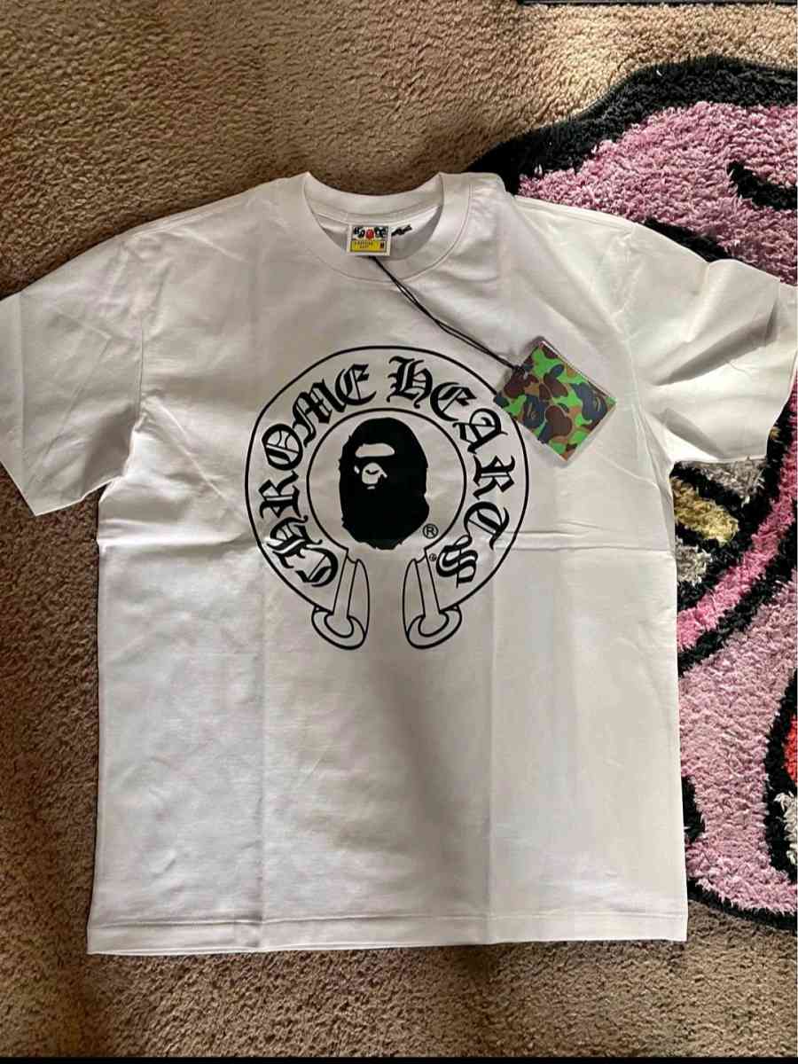 Bape Milo White Chrome Hearts Tee  Sizes S M L XL - Newnan, Georgia
