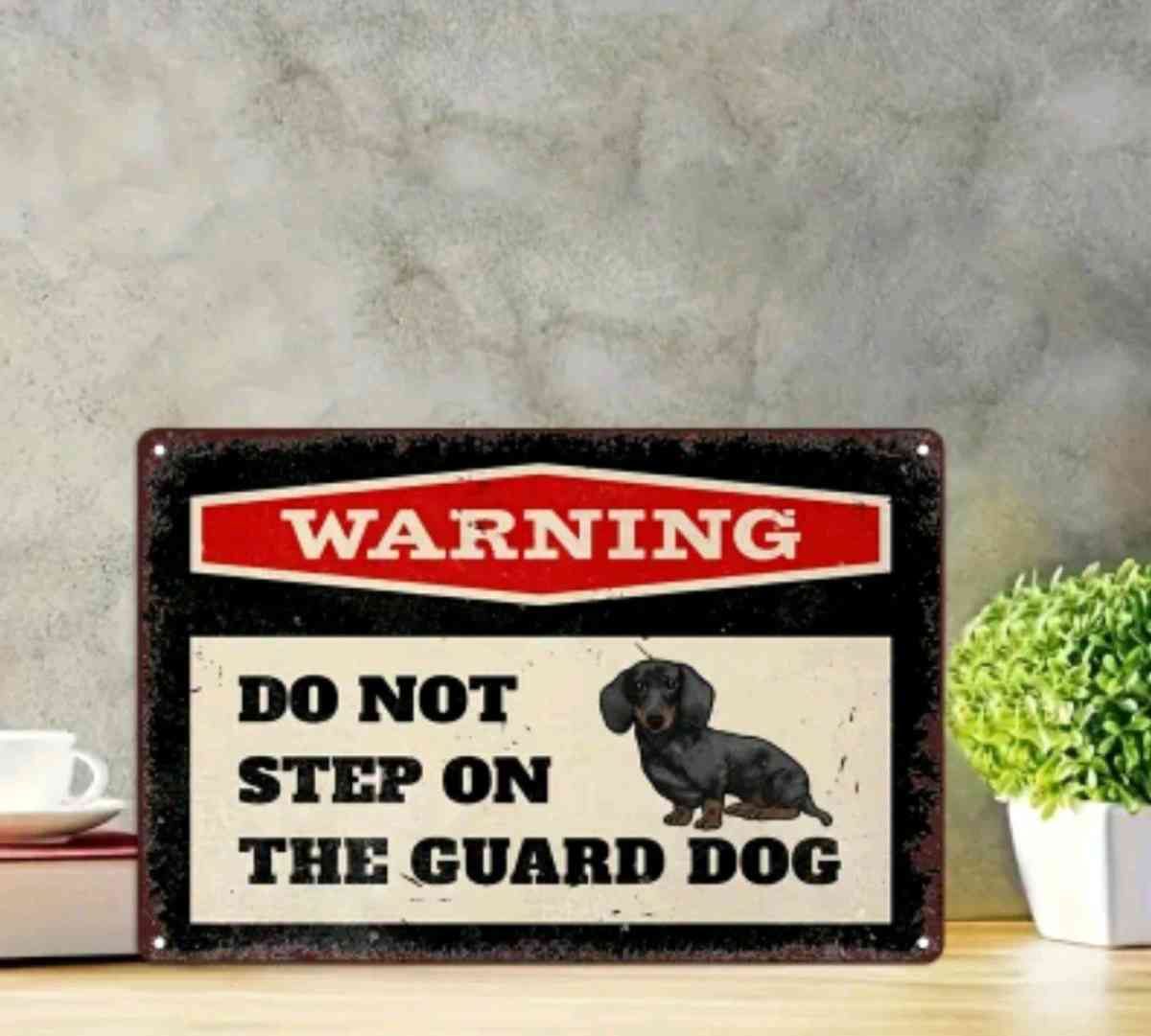 Funny Metal Warning Sign