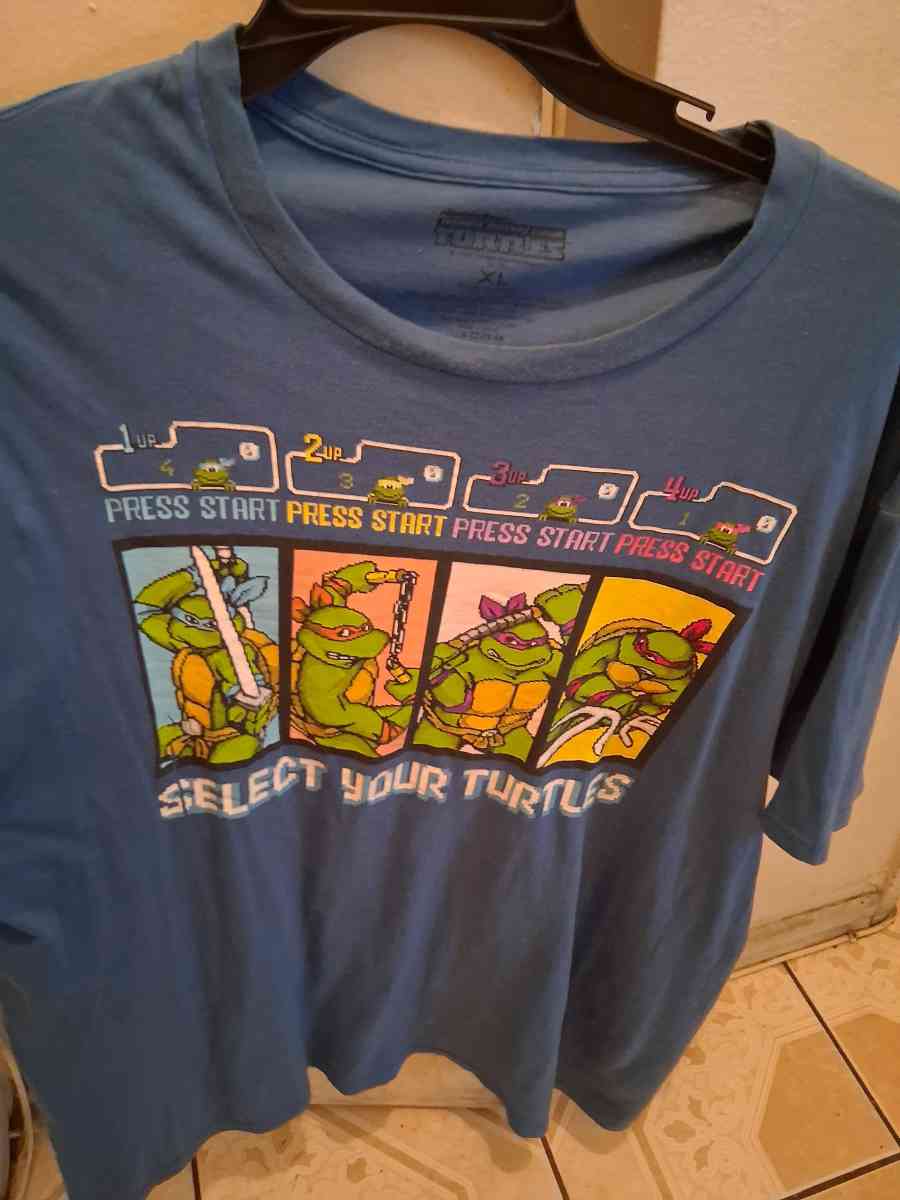 TMNT Arcade Blue T Shirt 2019 Size XL for Men - North Hollywood, California - FleaMarketBay