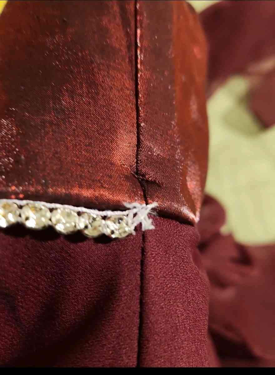 Chic Burgundy Maxi Dress with diamond details - Olive Branch, Mississippi - FleaMarketBay