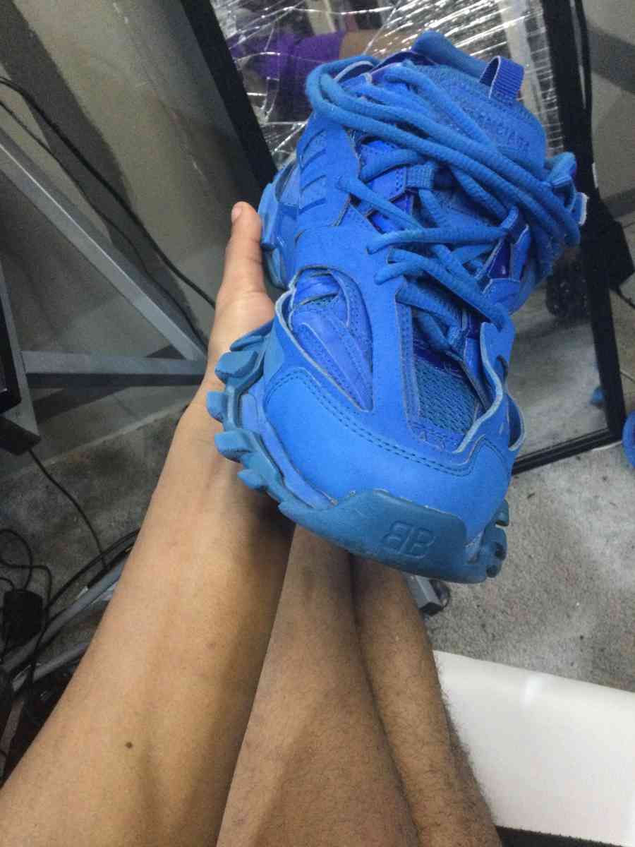 balenciaga blue tracks designer shoe size 10 sneaker clean - Detroit, Michigan - FleaMarketBay