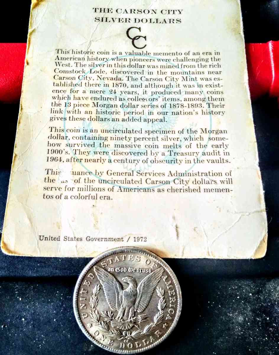 1880CC VERY RARE COIN HAS BEEN IN THE FAMILY 35 YEARS - Danville, New Hampshire - FleaMarketBay