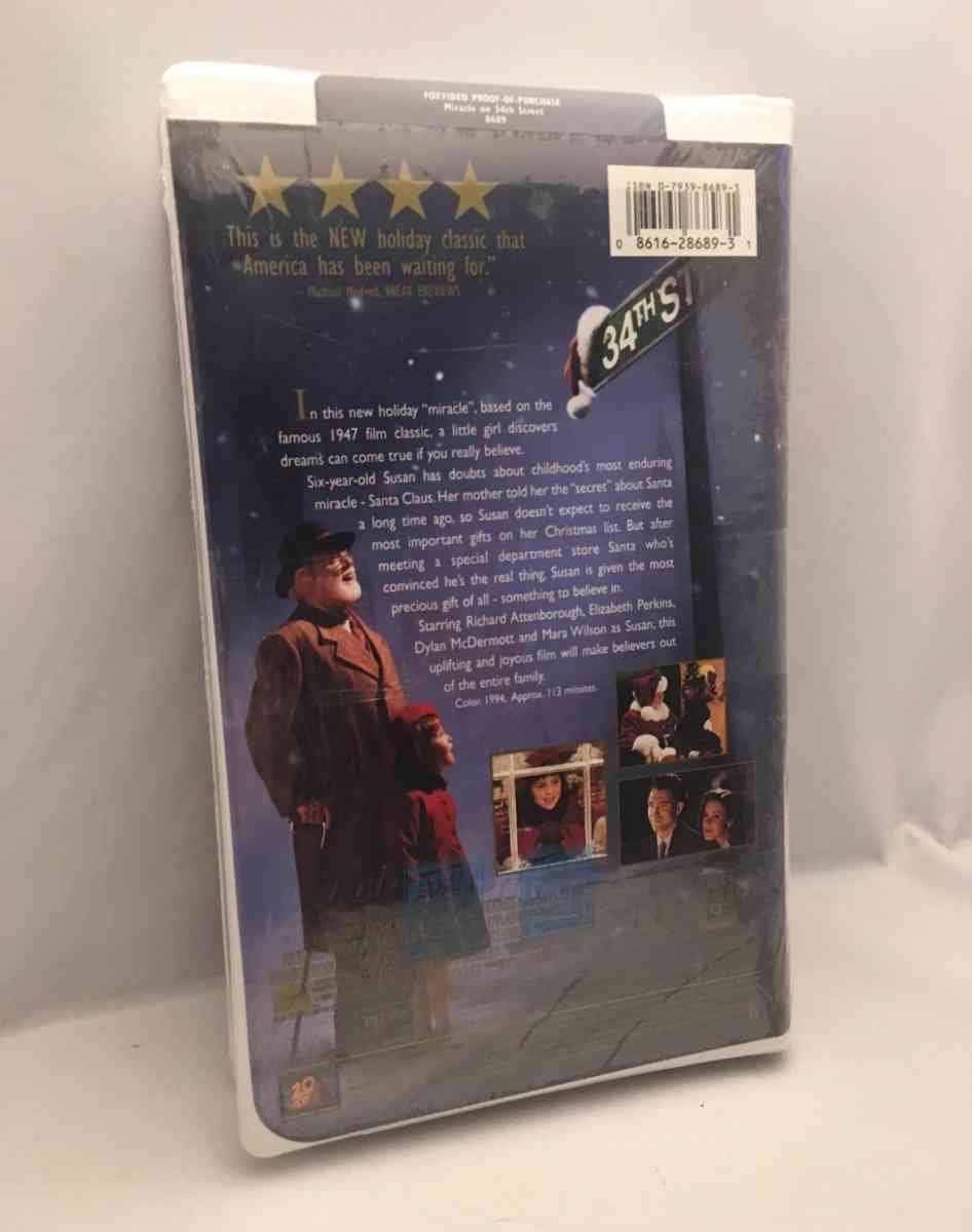 Miracle on 34th Street VHS 1995 SEALED See description below - Piscataway, New Jersey - FleaMarketBay