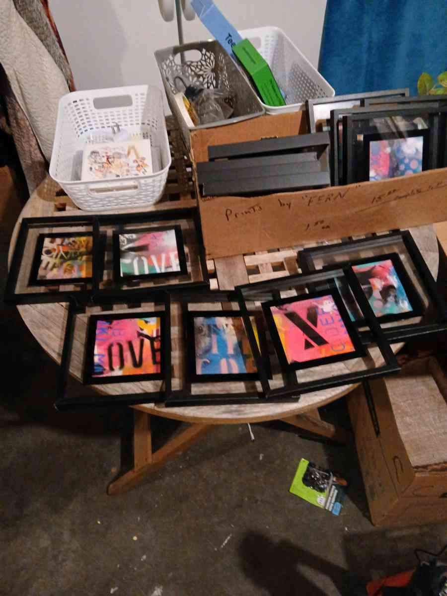 15 6x6 framed original art work by Fern - Louisville, Kentucky - FleaMarketBay