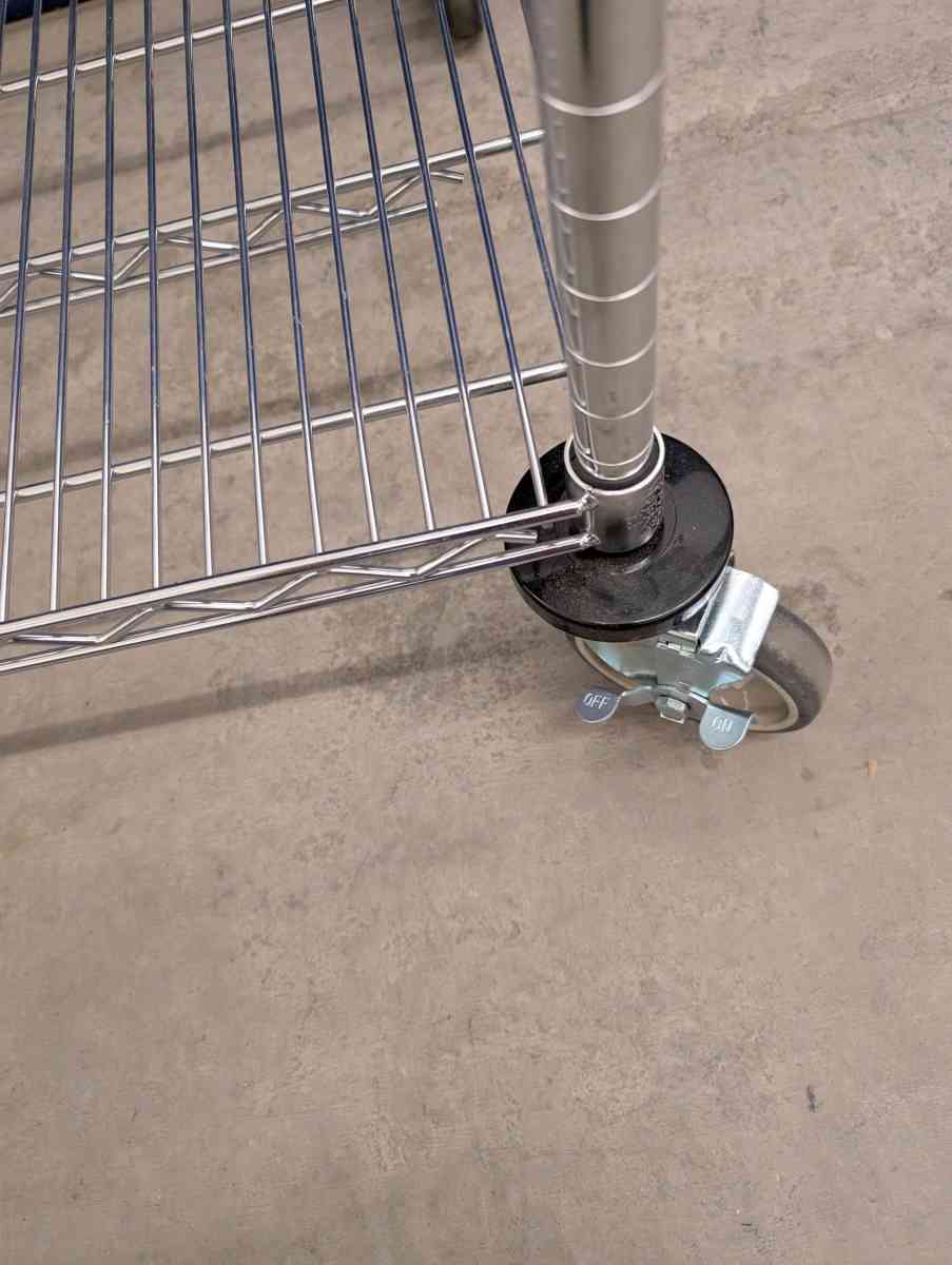 Industrial Chrome 3 Tier Utility Cart - Albuquerque, New Mexico - FleaMarketBay