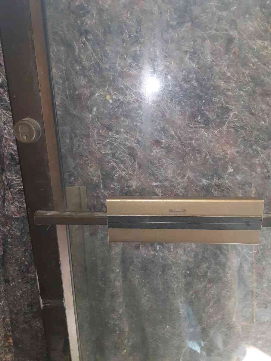 Commercial glass door with hinges but no frame - Elwood, Indiana - FleaMarketBay