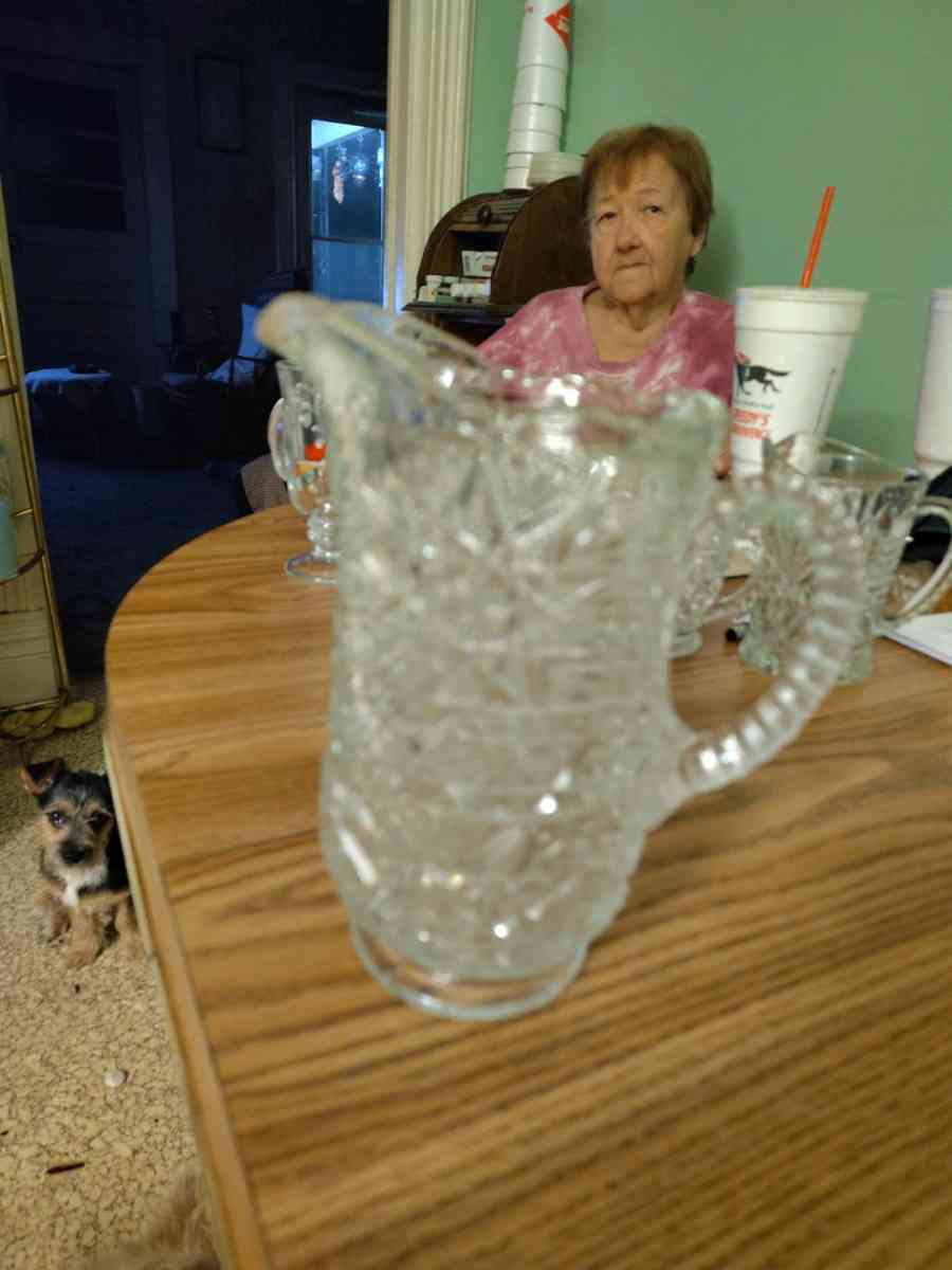 This is a Libbey Hobstar clear glass tumbler - Saint Joseph, Missouri - FleaMarketBay