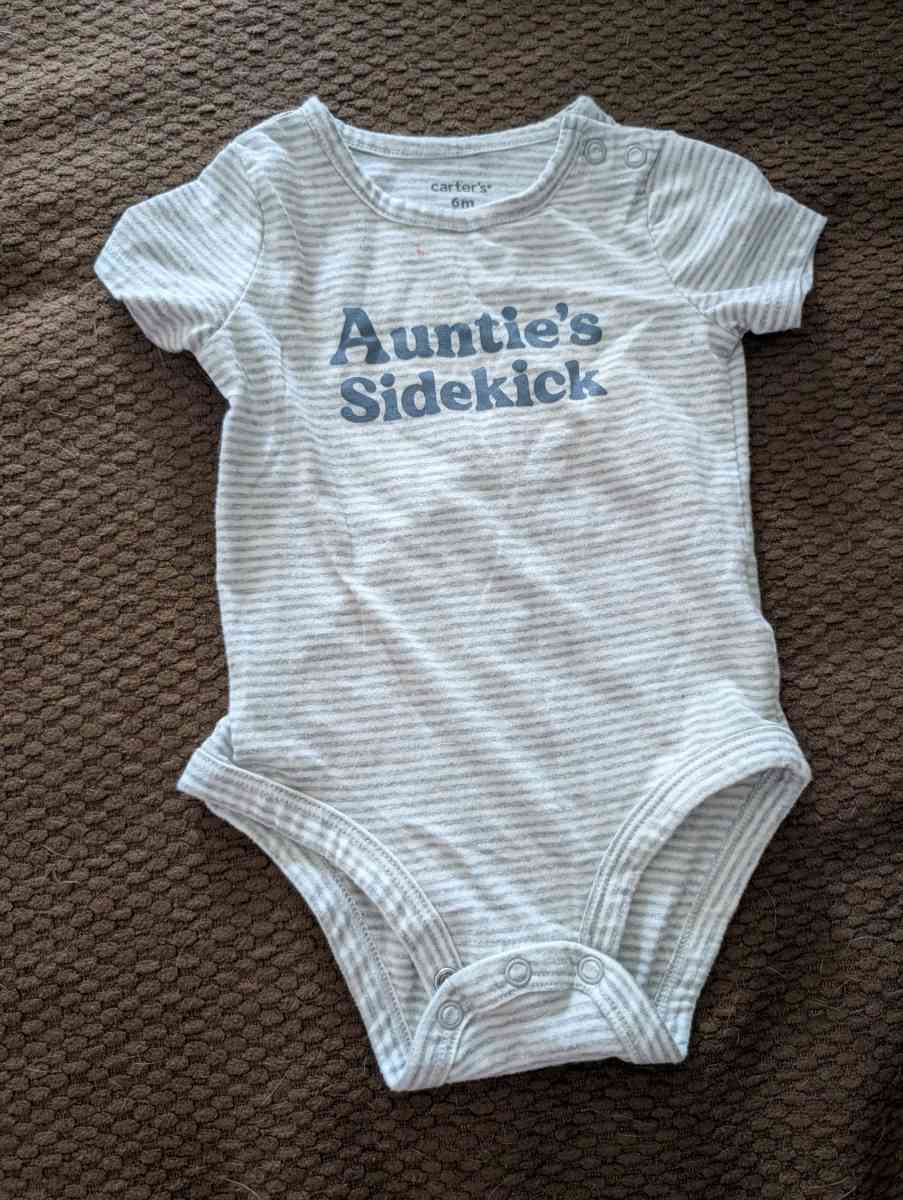 Aunties sidekick baby onesie