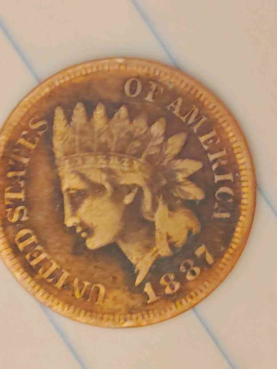 1887 Indian hd cent FULL LIBERTY and MINT ERRORS - Philadelphia, Pennsylvania - FleaMarketBay