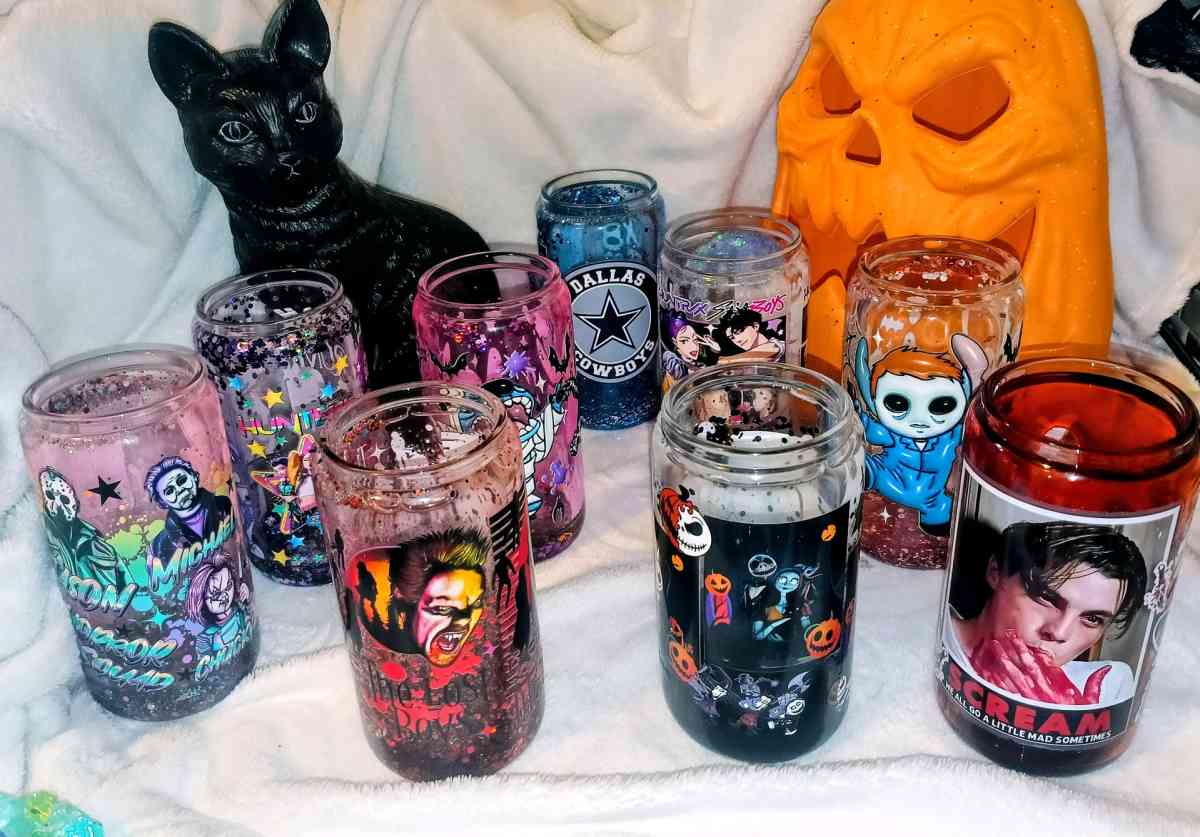 16oz Snowglobe tumblers - Killeen, Texas - FleaMarketBay