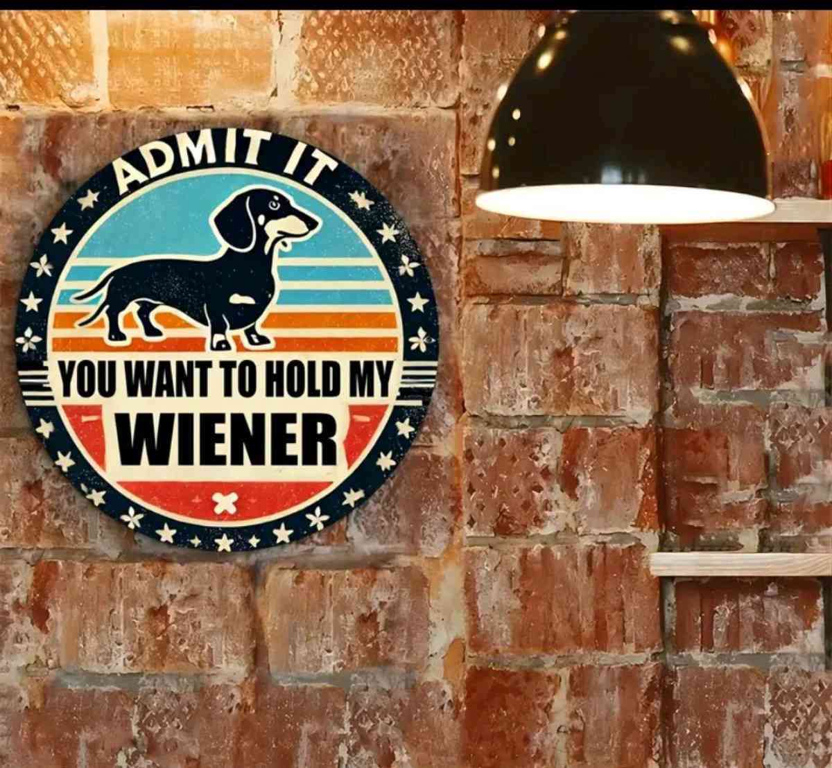 Funny Metal Dog Sign