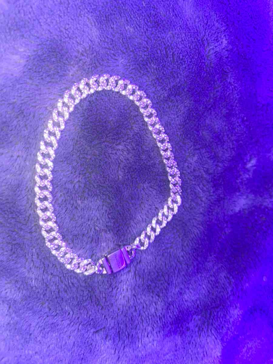 Pav Cuban Chain Bracelet Sterling silver - Commerce City, Colorado - FleaMarketBay