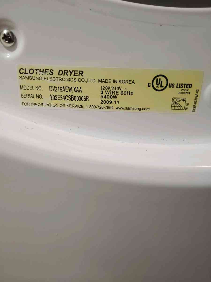 Samsung Dryer NEED IT GONE TODAY - Cordova, Tennessee - FleaMarketBay