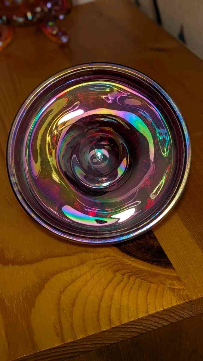 Vintage Red Glass Fenton Shell and Dollfin Carnival Glass Ca - Phoenix, Arizona - FleaMarketBay