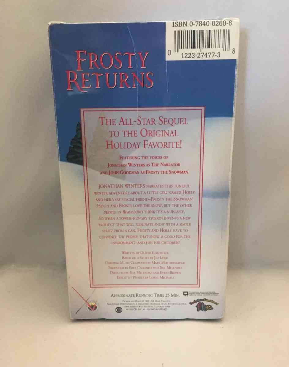 Frosty Returns VHS 1993 SEALED See description below for det - Piscataway, New Jersey - FleaMarketBay