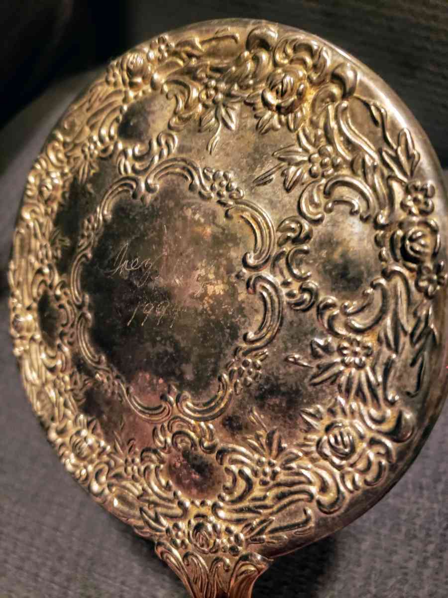 Vintage Silver Plated Vanity Set with Handheld Mirror and Br - Herriman, Utah - FleaMarketBay