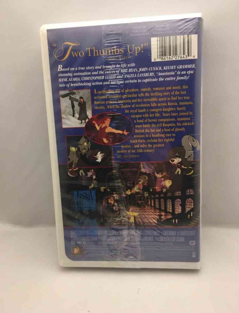 Anastasia VHS 1998 SEALED see description below for more det - Piscataway, New Jersey - FleaMarketBay
