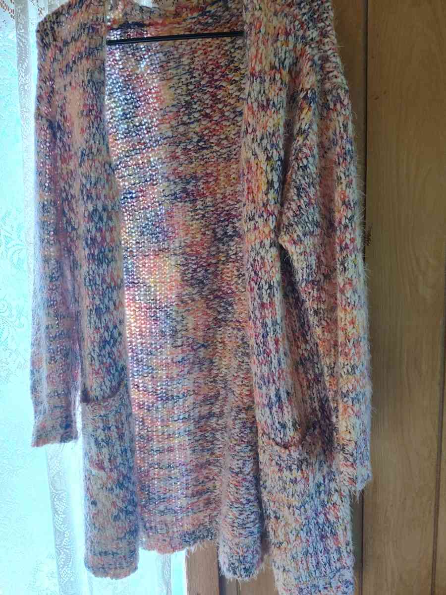 Colorful cardigan very fuzzy Shein Medium - Mogadore, Ohio - FleaMarketBay