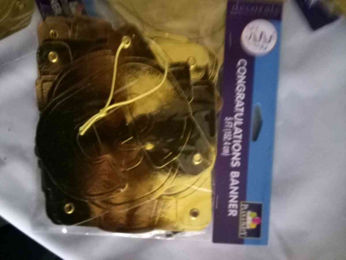 gold congratulations banner x5 - Saint Joseph, Michigan - FleaMarketBay