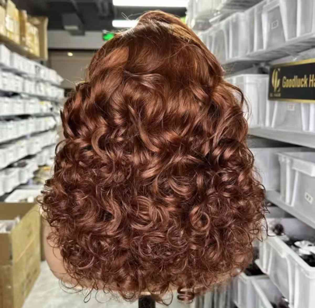 13x4 Brown Curly Hair Wig 16 inches - Trenton, New Jersey - FleaMarketBay