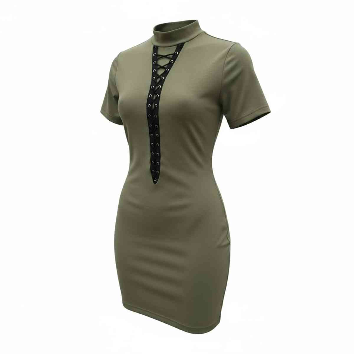 Olive Strung up Mini Dress Fashion Nova - Bloomington, Indiana
