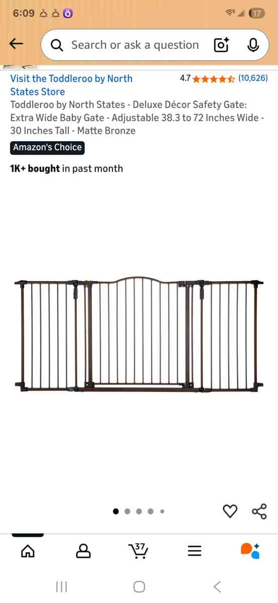 Toddleroo by North States Deluxe Dcor Gate Linen Model 4954S - Glendale, Arizona - FleaMarketBay